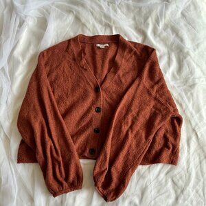 American Eagle Rust Button-Up Cardigan – Size M